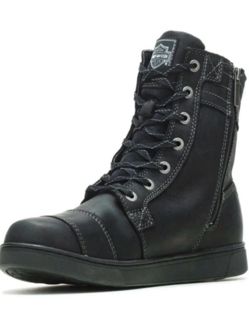 HARLEY DAVIDSON Men’s Black Moto Leather Boots Size 10. OBO!!!!